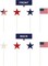 4th of July Decorations, 12Pcs Patriotic Decorations American Flag Red White Blue Stars, Fourth of July Wooden Star Picks for Patriotic Wreath Table Centerpieces Decoration